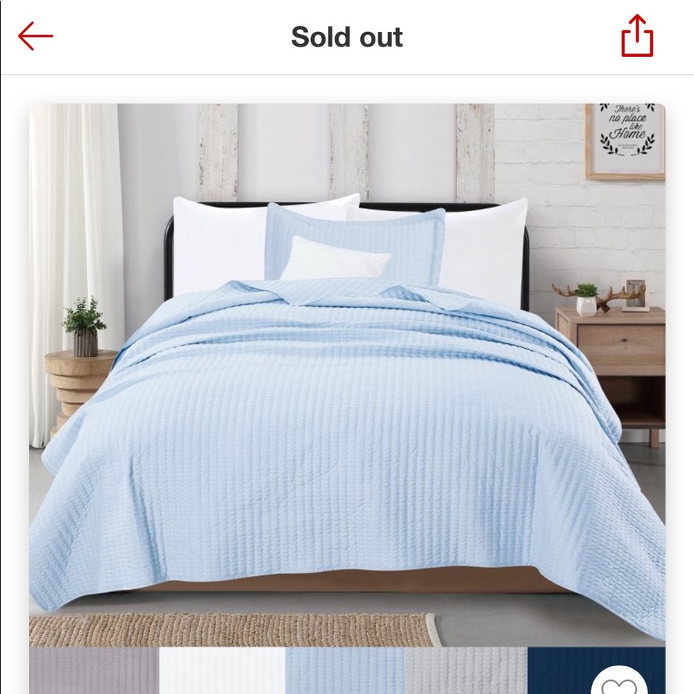 Twin Blue Quilted Comforter